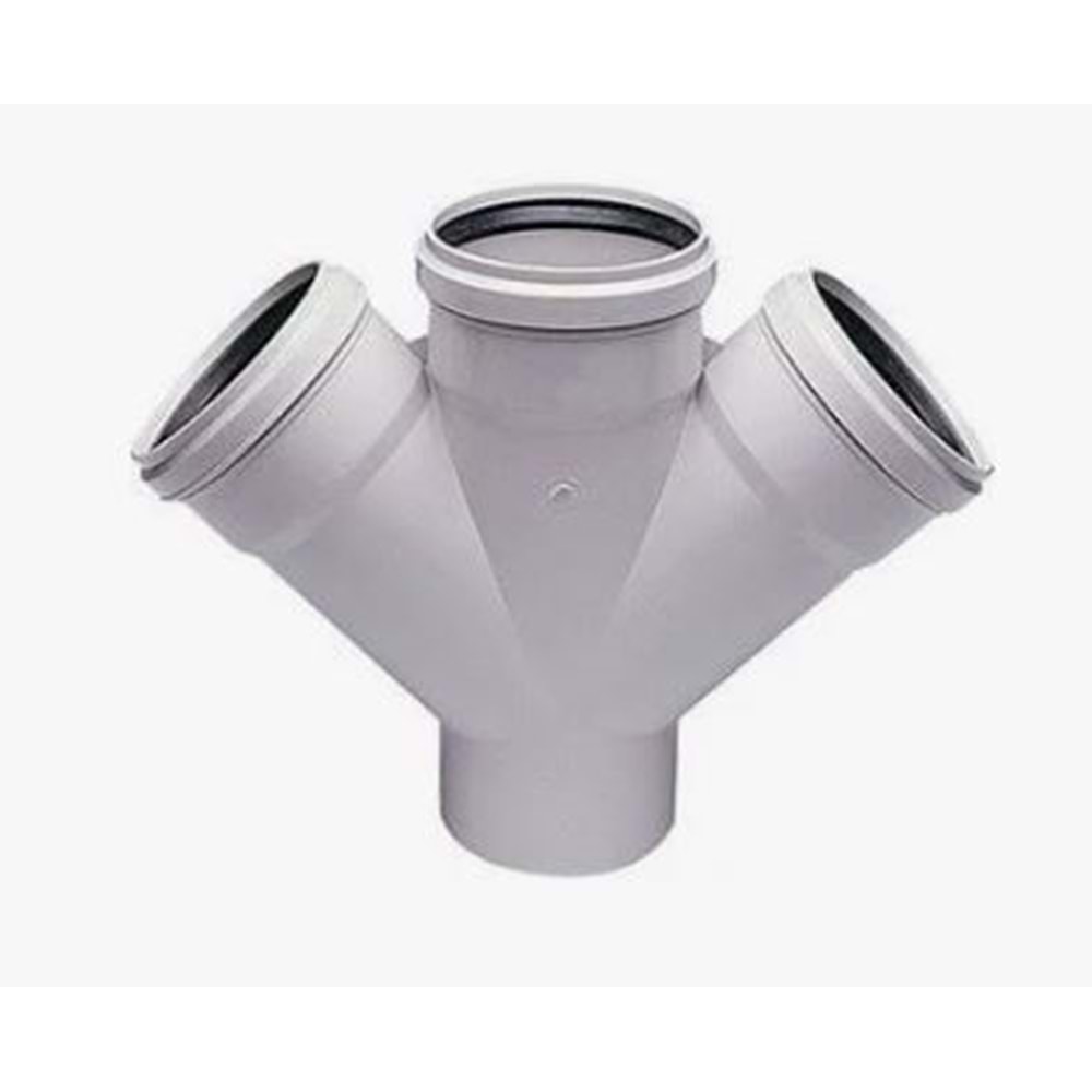 PVC-U ÇİFT ÇATAL 45° - 75*50