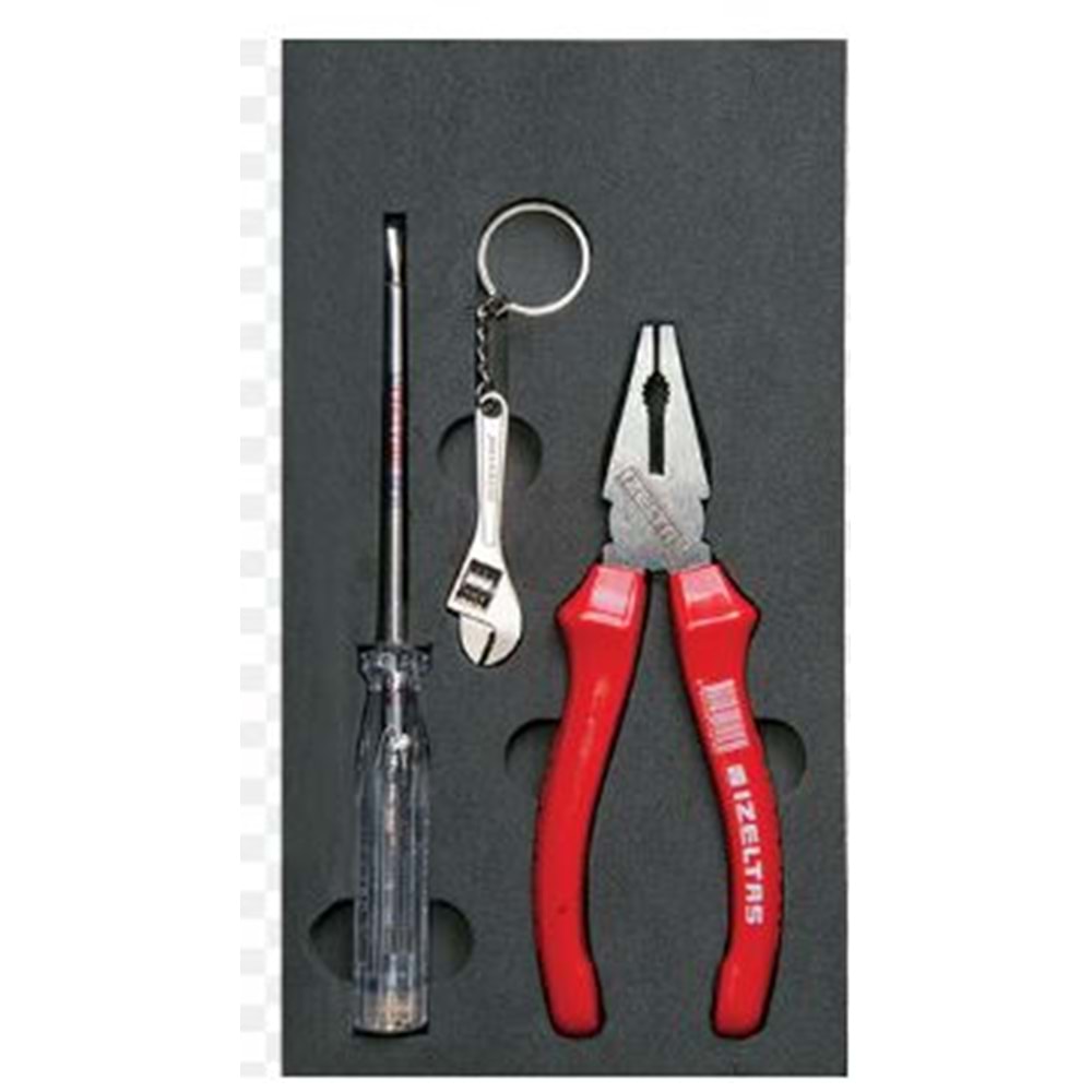 İZELTAŞ - PENSE VE KONTROL KALEMİ 2'Lİ SET ( ANAHTARLIKLI ) - 3020001002