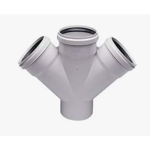 PVC-U ÇİFT ÇATAL 45° - 160*110