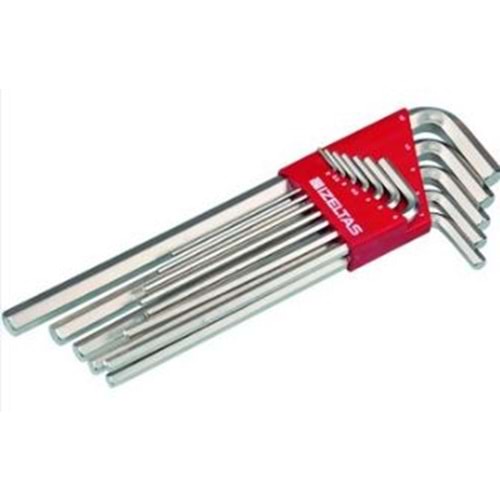 İZELTAŞ - ALLEN ANAHTAR TAKIMI ALTI KÖŞE UZUN BOY 10 PARÇA - 4903003110