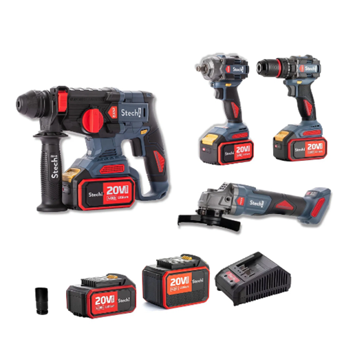 STECH - SXS403 4LÜ AKÜLÜ SET 20V